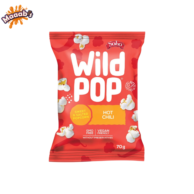 Soho Snacks Popcorn Wild Pop Chilli Bag 70g