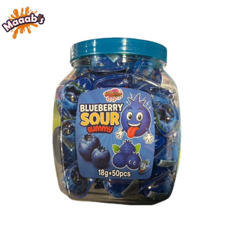 Jellylicious Jars Gummy Sour Blueberry 18g