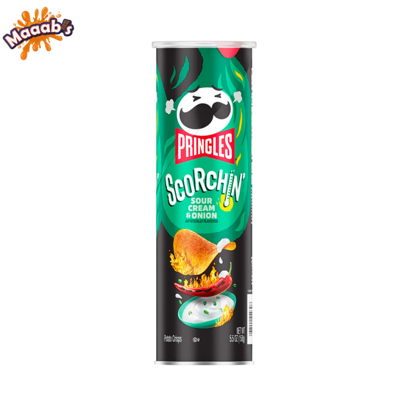 Pringles Scorchin Sour Creme and Onion