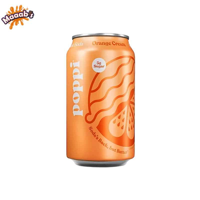 Poppi Orange Cream Prebiotic Soda 355ml