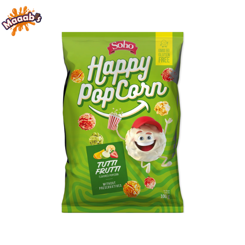 Soho Snacks Popcorn Tutti Fruitti Bag 100g