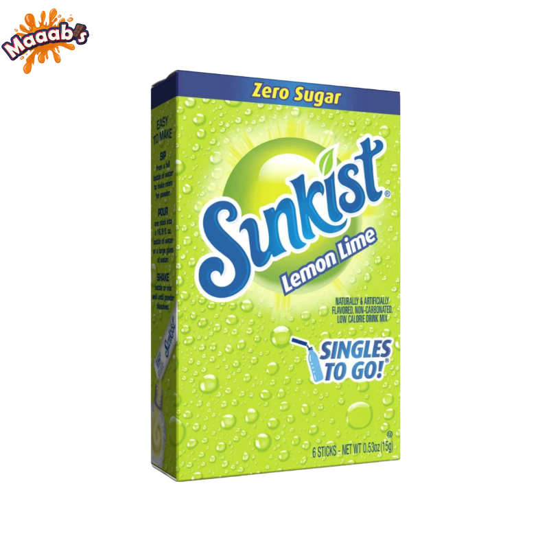 Sunkist Lemon Lime Zero Sugar Singles to Go - 0.53oz (15g)