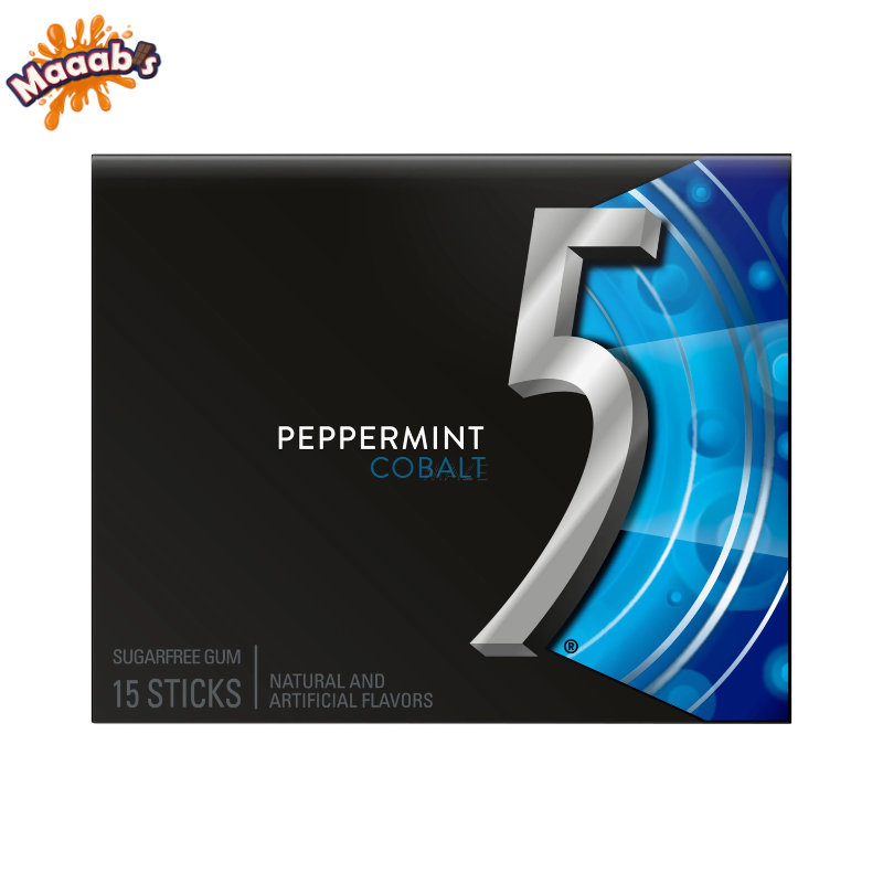 Wrigley's 5 Peppermint Cobalt Sugar Free 15 Sticks