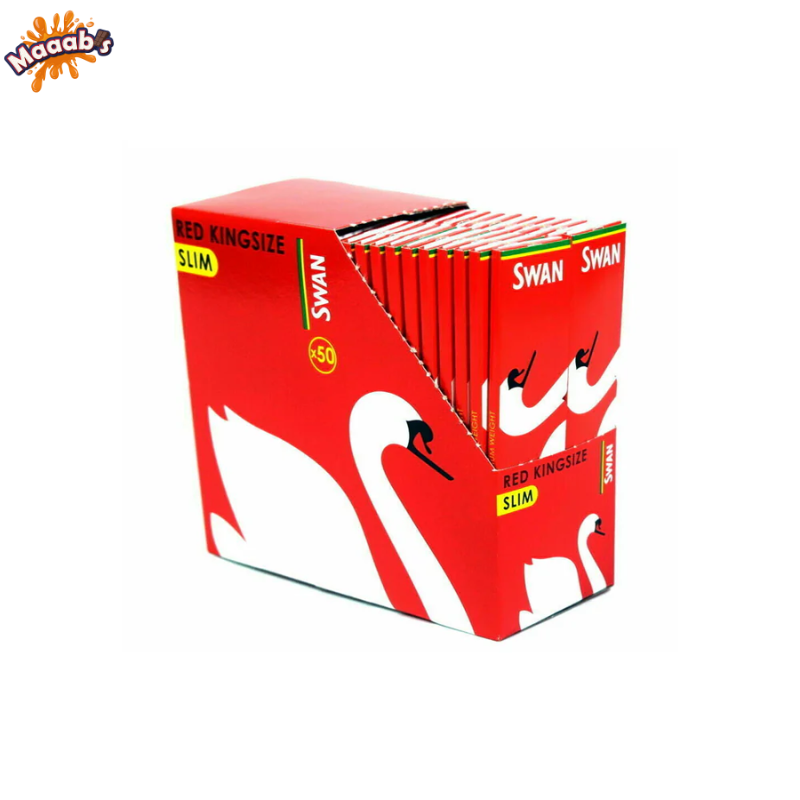 SWAN King Size Red Slim Rolling Papers