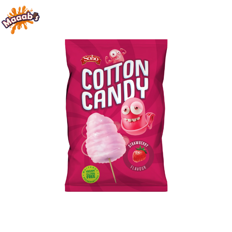 Soho Snacks Cotton Candy Strawberry Bag 75g