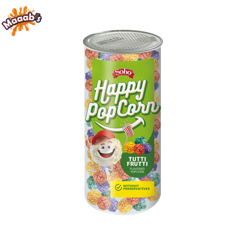 Soho Snacks Popcorn Long Tube Tutti Frutti 170g