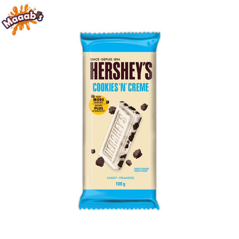 HERSHEYS Cookies N Creme Chocolate Bar 108g