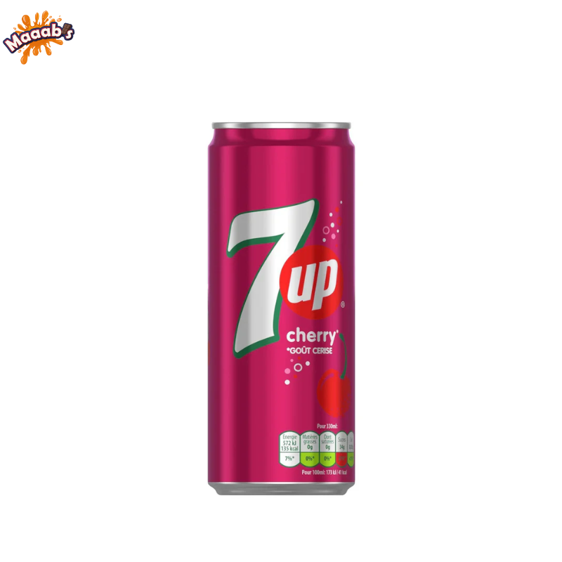 7up Cherry Slim Can 330ml
