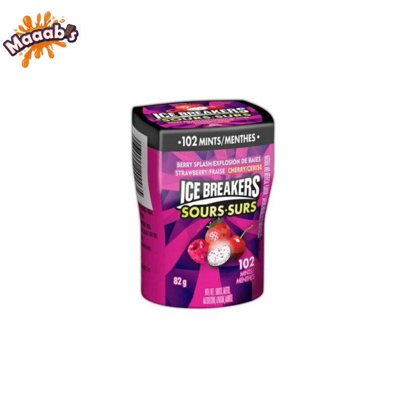 Ice Breakers - Sours Berry, Strawberry Berry Bottle 82g