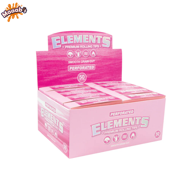 ELEMENTS Pink Perforated Rolling Tips