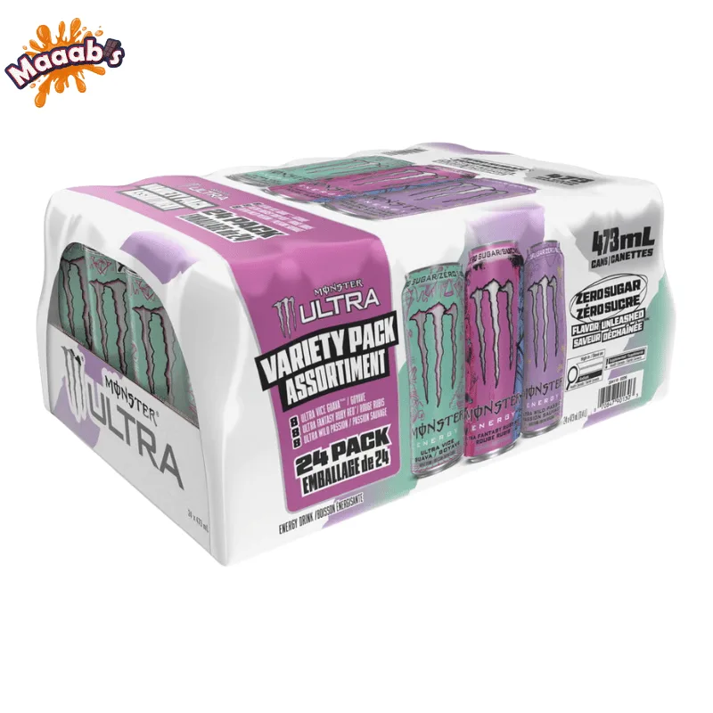 Monster Ultra Variety Pack (Vice Guava, Fantasy Ruby Red , Wild Passion) 473ml