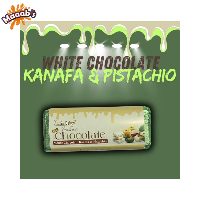 Dubai Bar White Chocolate Kanafa Pistacho 68g