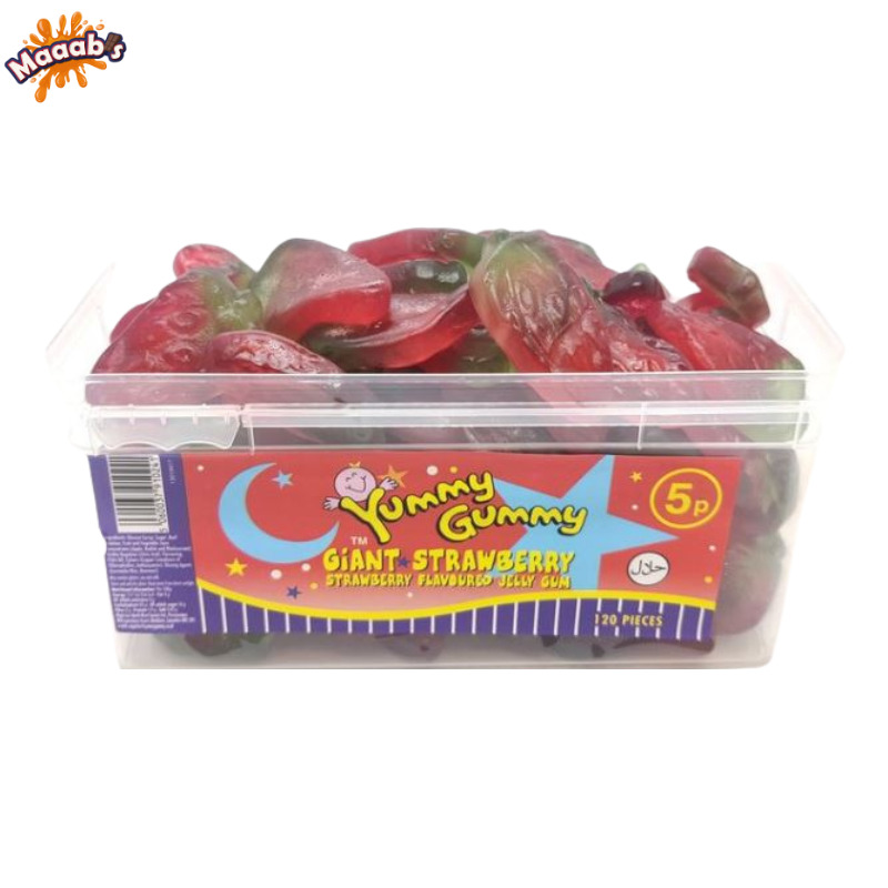 Yummy Gummy Tubs GIANT STRAWBERRY 1000g