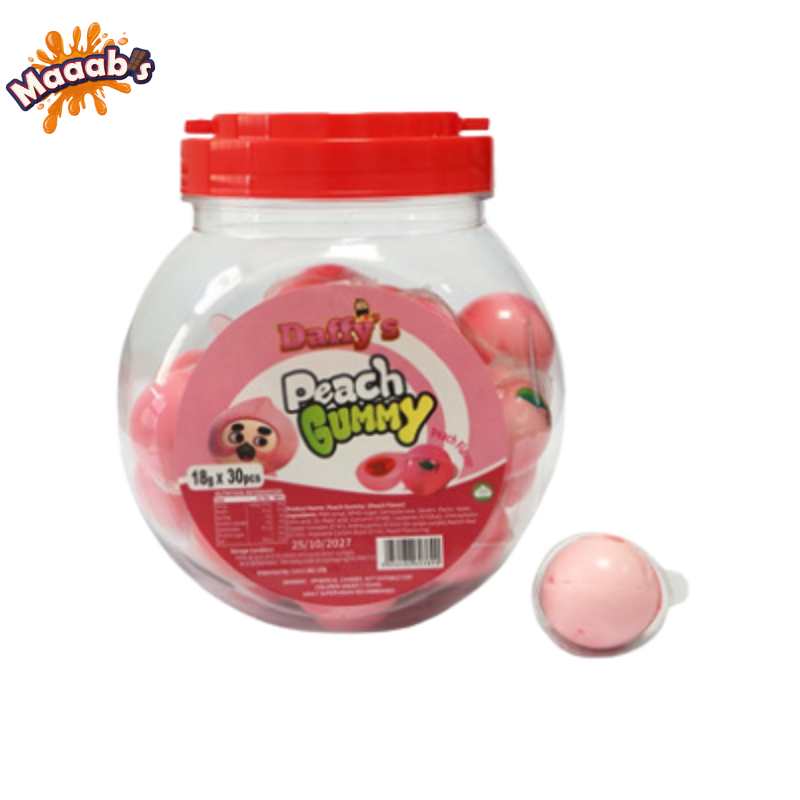 Daffy’s Peach Gummy 30 x 540gm Jars 