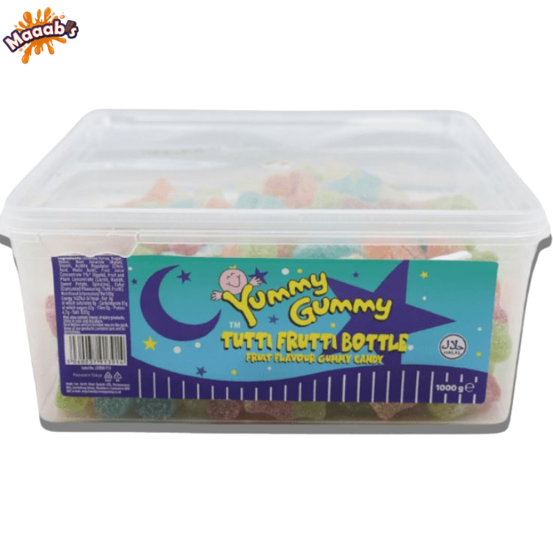 Yummy Gummy Tubs SOUR TUTTI FRUTTI BOTTLE 1000g