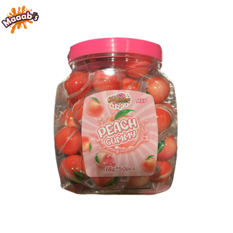 Cravings Gummy Candy Jars Peach Jam 10x50pcs
