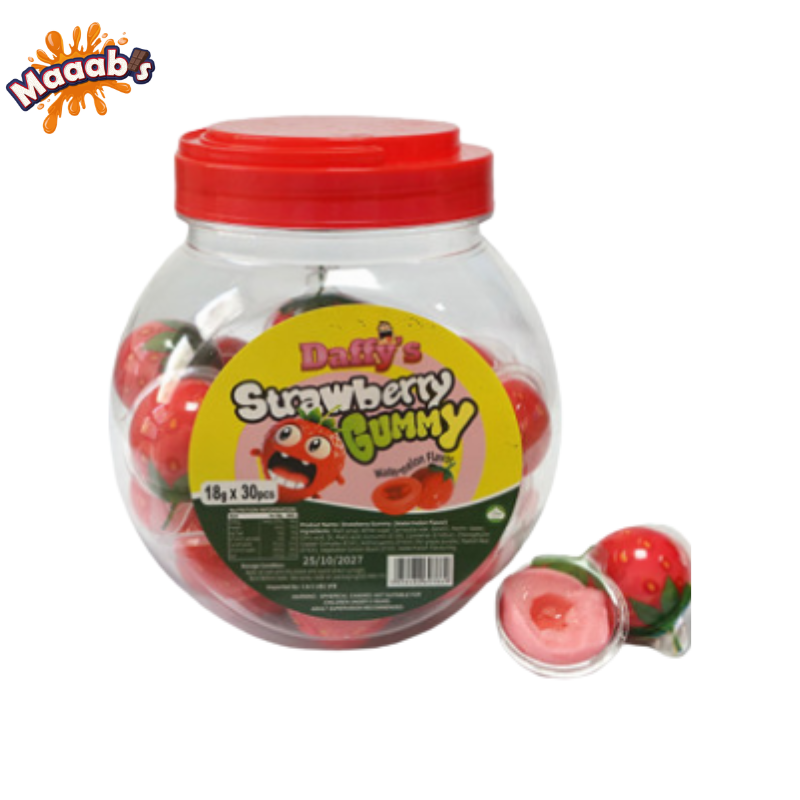 Daffy’s Strawberry Gummy (Watermelon Flavour) Gummy 30 x 540gm Jars 