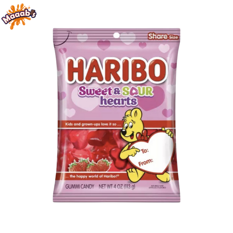 Haribo Sweets & Sour Hearts 4oz