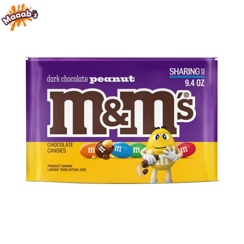 M&M Sharing Size Dark Chocolate Bag 9.4oz