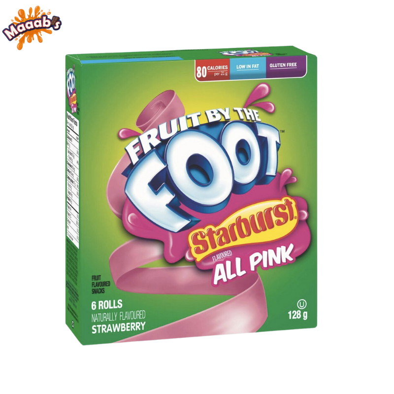 Foot Starburst Flavoured All pink FruiteSnacks 128g