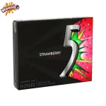 Wrigley's 5 Sour Strawberry Flood Sugar Free 15 Sticks 40.5g thumbnail