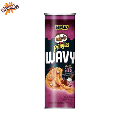 Pringles Wavy Sweet & Tangy Bbq 158g thumbnail