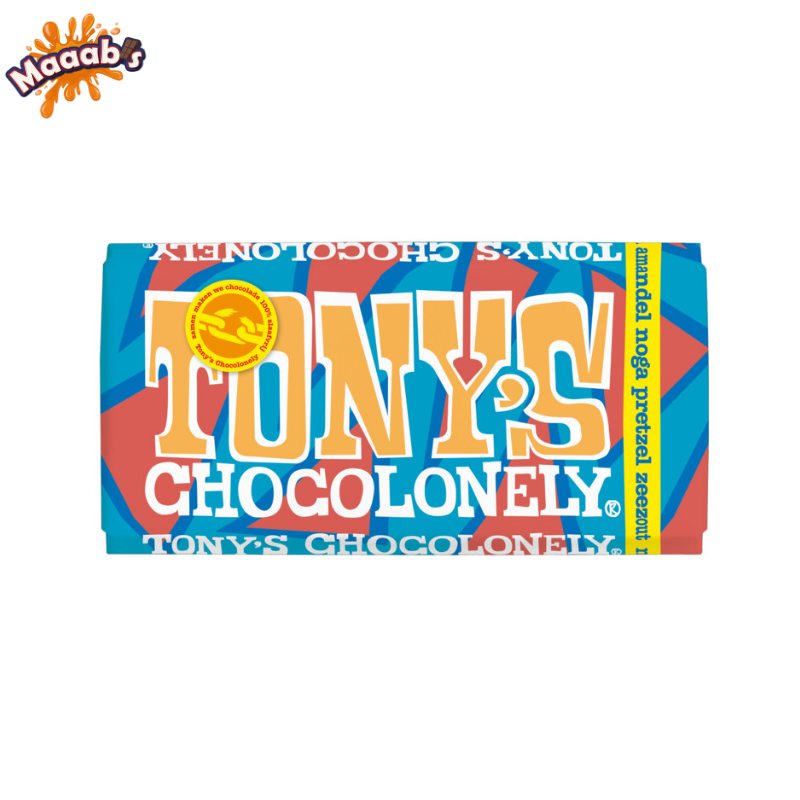 Tony Milk chocolate Caramel almonds Pretzel and nougat 180g