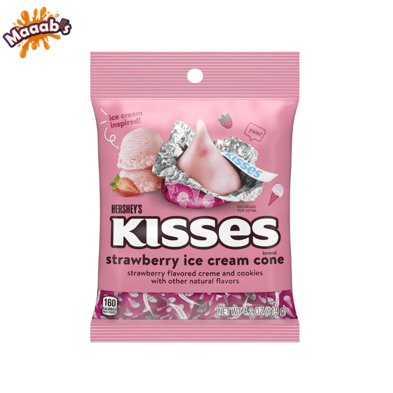 Hershey's Kisses Strawberry Ice Cream Cone 119g(4.2oz)
