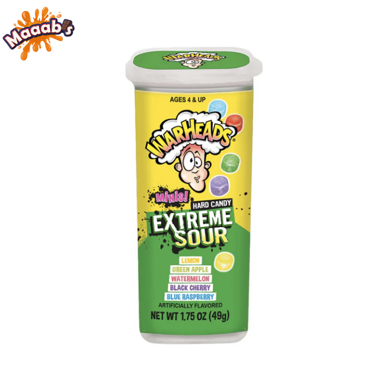Warheads Extreme Sour Hard Candy Minis 49g