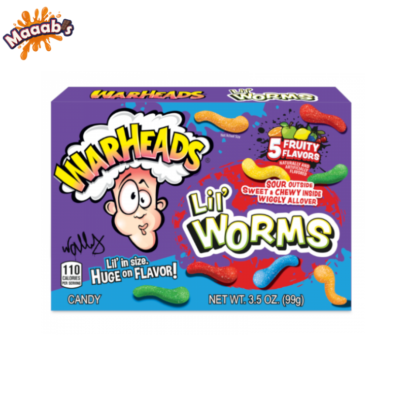 Warheads TB Lil Worms 3.5 oz (99g)